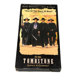 Vintage Tombstone VHS 1993 Western Movie R 130 Min NTSC CC Hollywood Pictures
